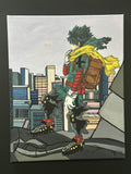 Anime Izuku Midoriya Deku Painting on Canvas 16" x 20"