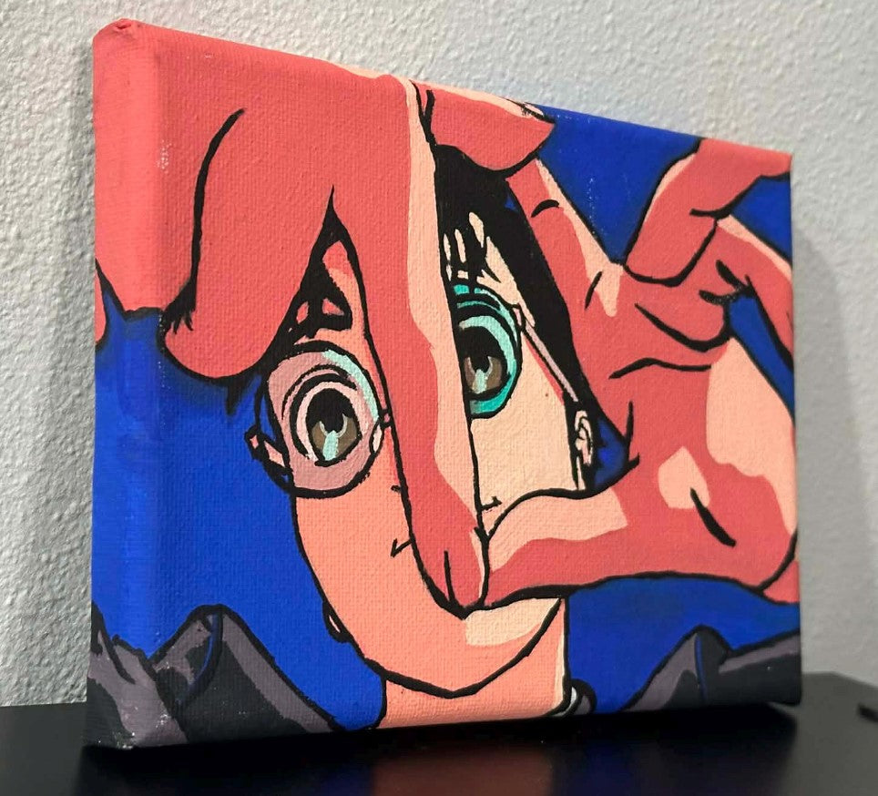 Dandadan Ken Takakura Okarun Anime Painting on Canvas 5" x 7"