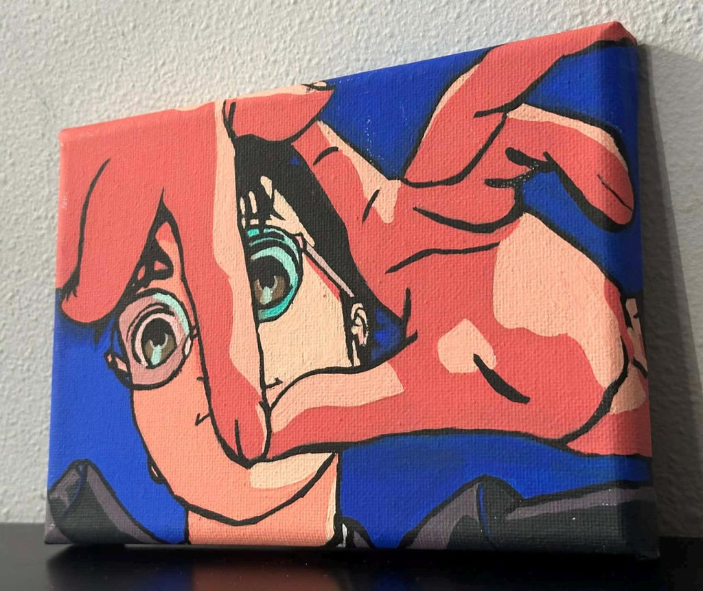 Dandadan Ken Takakura Okarun Anime Painting on Canvas 5" x 7"