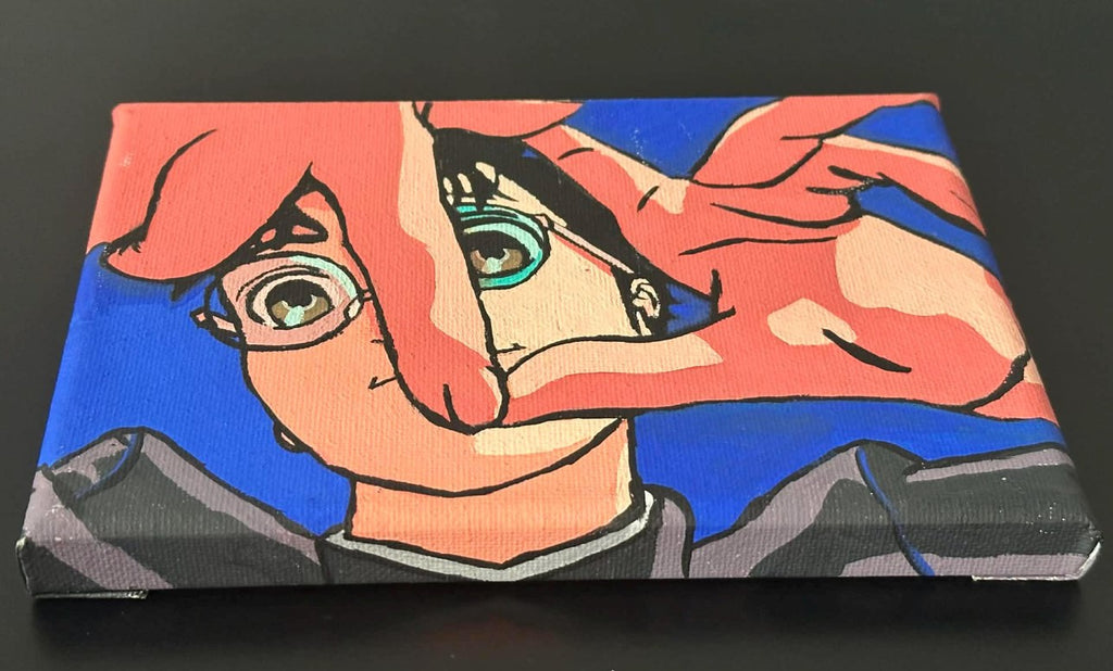 Dandadan Ken Takakura Okarun Anime Painting on Canvas 5" x 7"