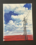 Evangelion 3.0 + 1.0 Beach Poster Promo Anime Acrlyic Painting on Canvas 16" x 20"