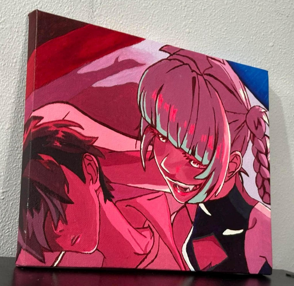 Call of the Night Anime Painting on Canvas 8" x 10"