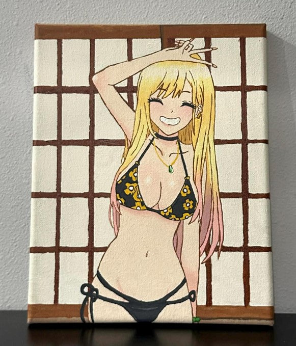 My Dress Up Darling Marin Kitagawa Anime Painting on Canvas 8" x 10"
