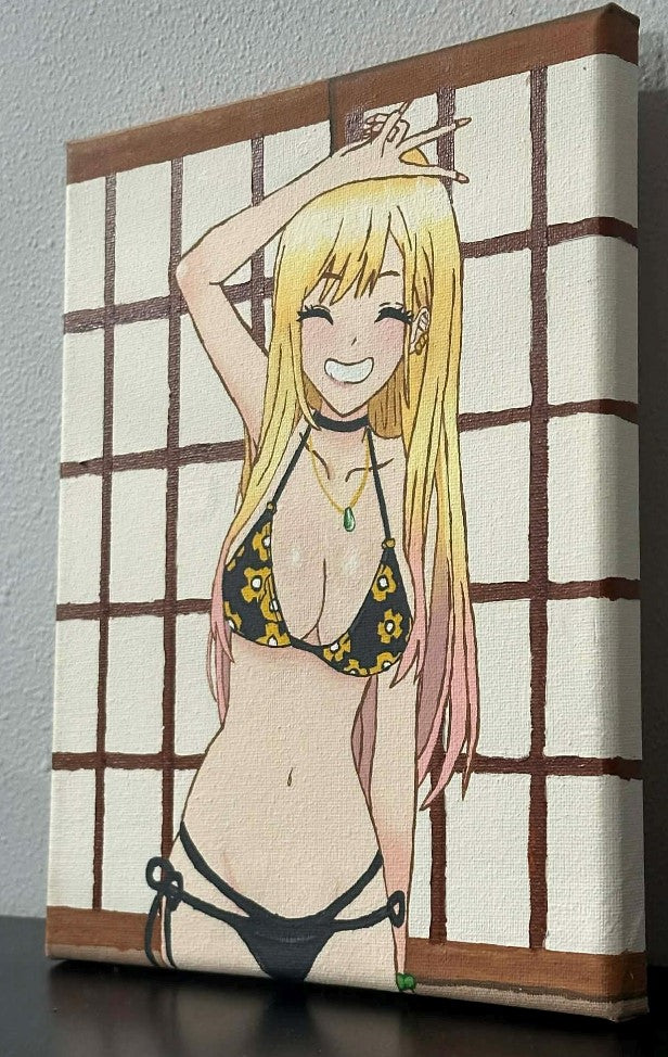 My Dress Up Darling Marin Kitagawa Anime Painting on Canvas 8" x 10"