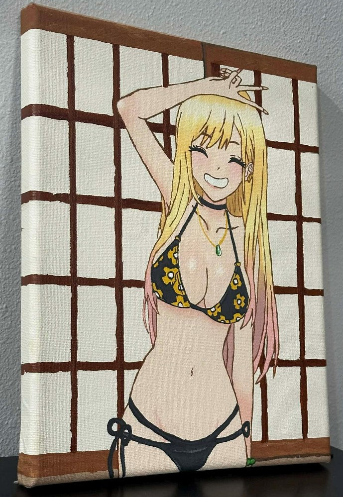 My Dress Up Darling Marin Kitagawa Anime Painting on Canvas 8" x 10"