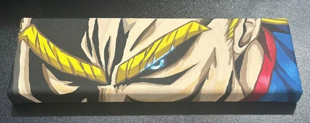 My Hero Academia All Might Toshinori Yagi Anime Painting on Canvas 3" x 9"
