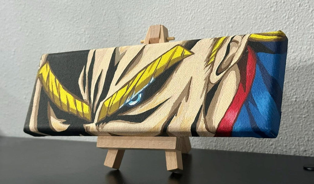 My Hero Academia All Might Toshinori Yagi Anime Painting on Canvas 3" x 9"