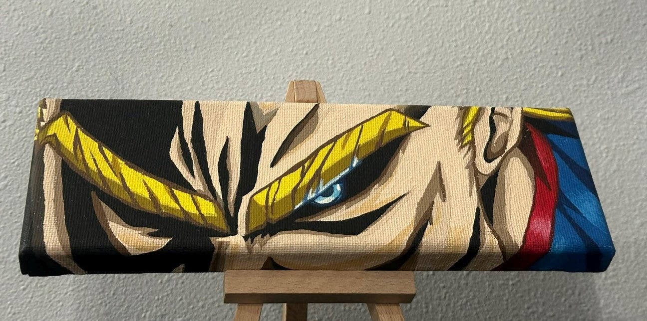 My Hero Academia All Might Toshinori Yagi Anime Painting on Canvas 3" x 9"