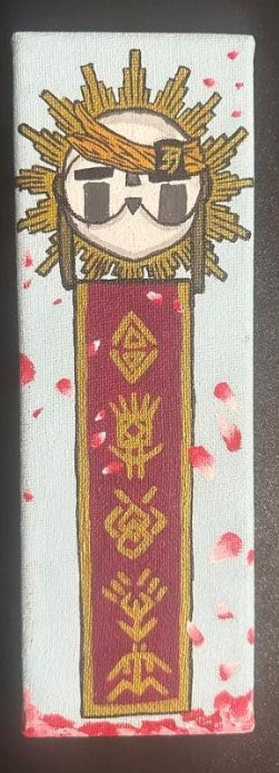 Clair Obscur: Expedition 33 Esquie Game Painting on Canvas 3" x 9"