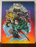 Demon Slayer Anime Painting on Canvas 16" x 20" Tanjiro Nezuko Zenitsu & Inosuke