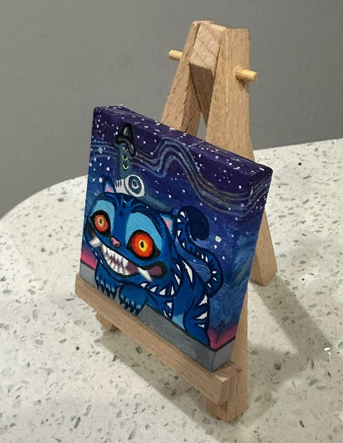 Kpop Demon Hunters Derpy & Sussie Painting on Canvas 2" x 2" Magnet