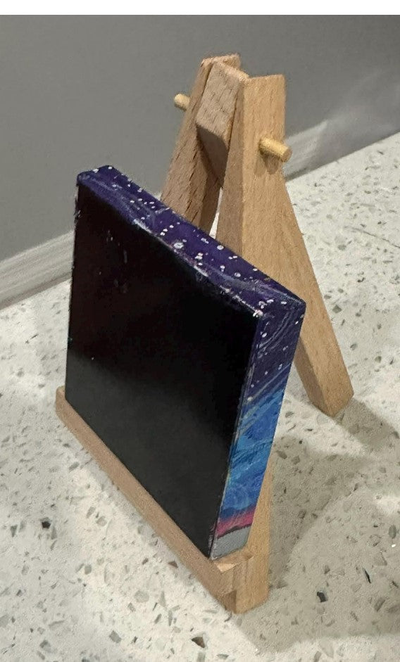 Kpop Demon Hunters Derpy & Sussie Painting on Canvas 2" x 2" Magnet